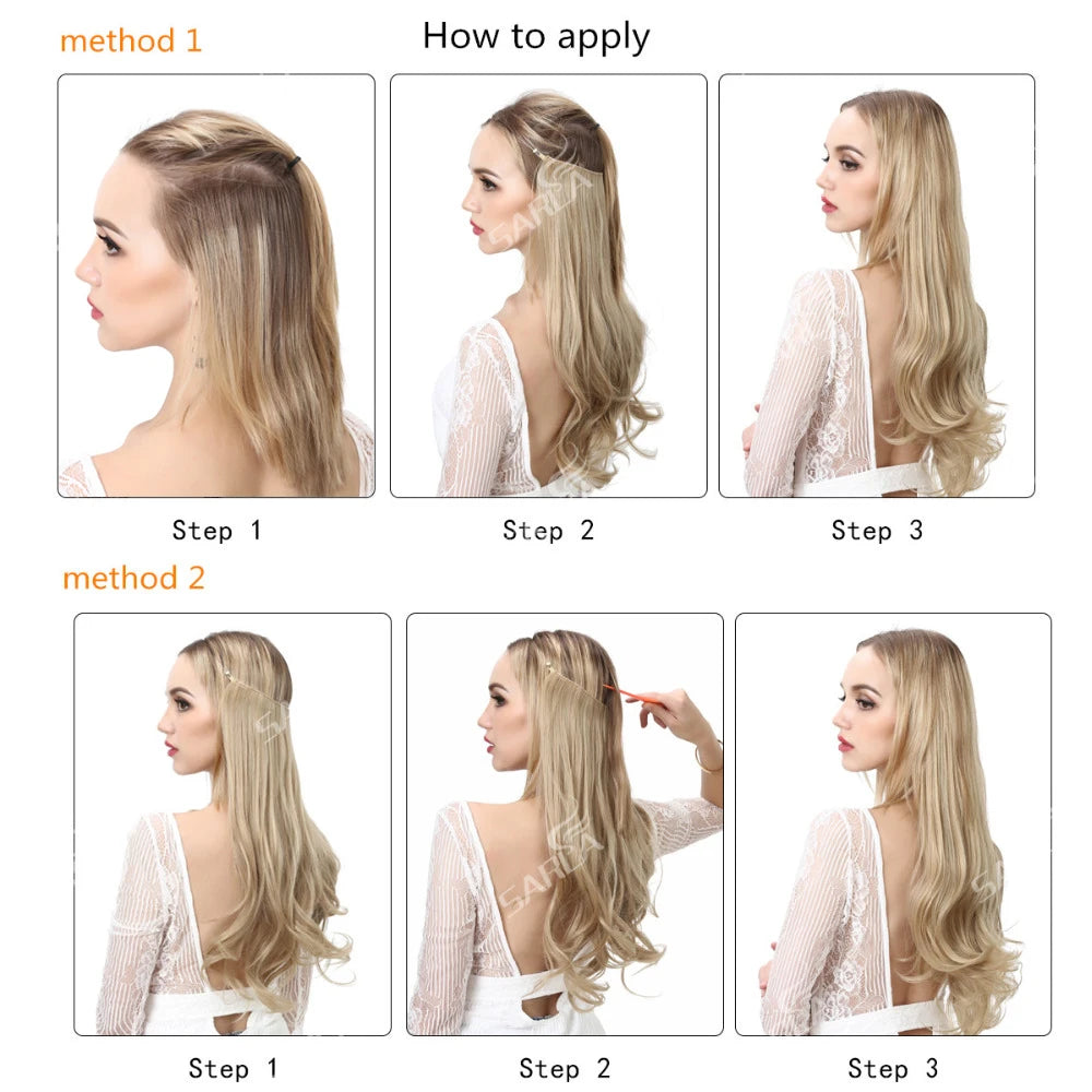 Natural Look Invisible Wire Clip Hair Extensions