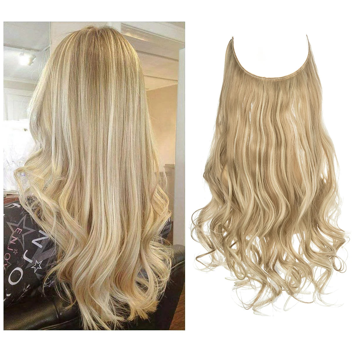 Natural Look Invisible Wire Clip Hair Extensions