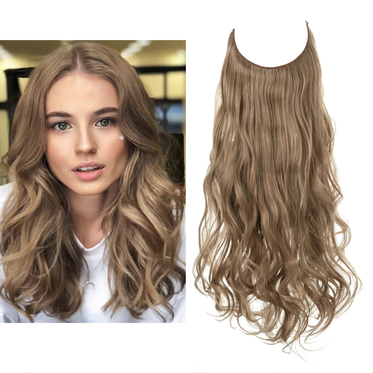 Natural Look Invisible Wire Clip Hair Extensions