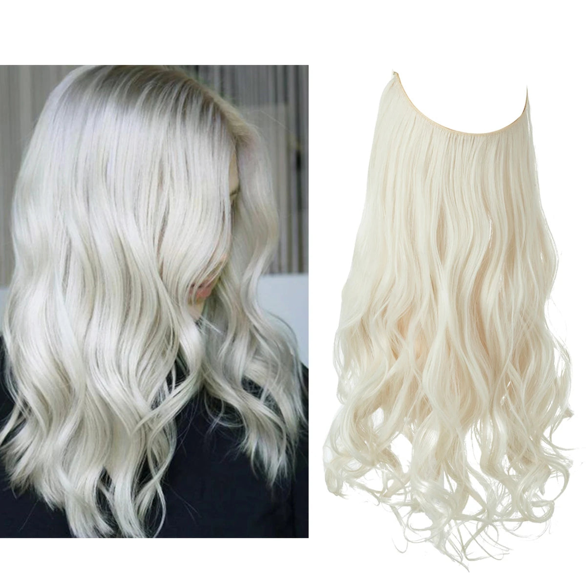 Natural Look Invisible Wire Clip Hair Extensions