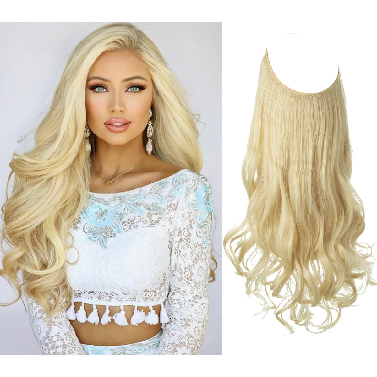 Natural Look Invisible Wire Clip Hair Extensions