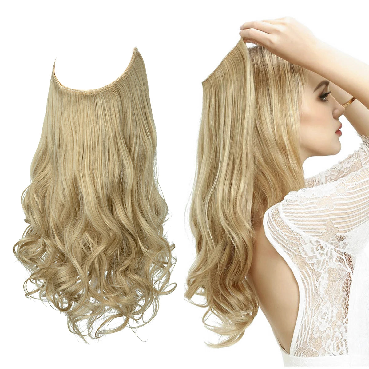 Natural Look Invisible Wire Clip Hair Extensions