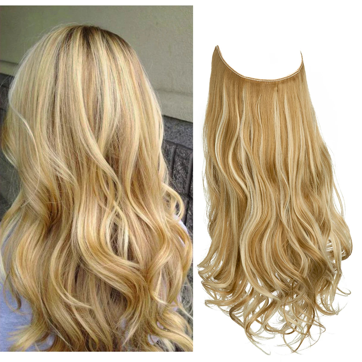 Natural Look Invisible Wire Clip Hair Extensions