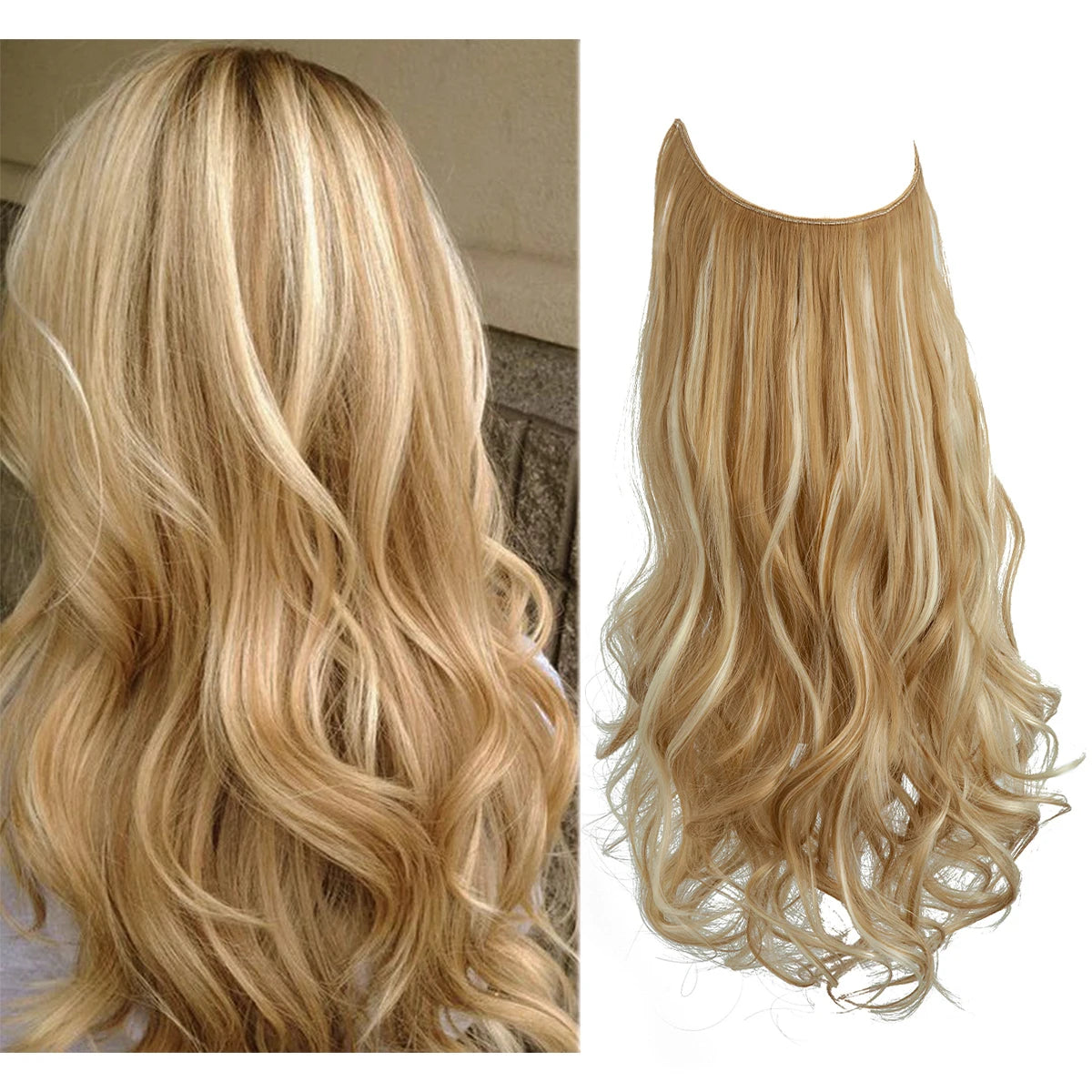 Natural Look Invisible Wire Clip Hair Extensions