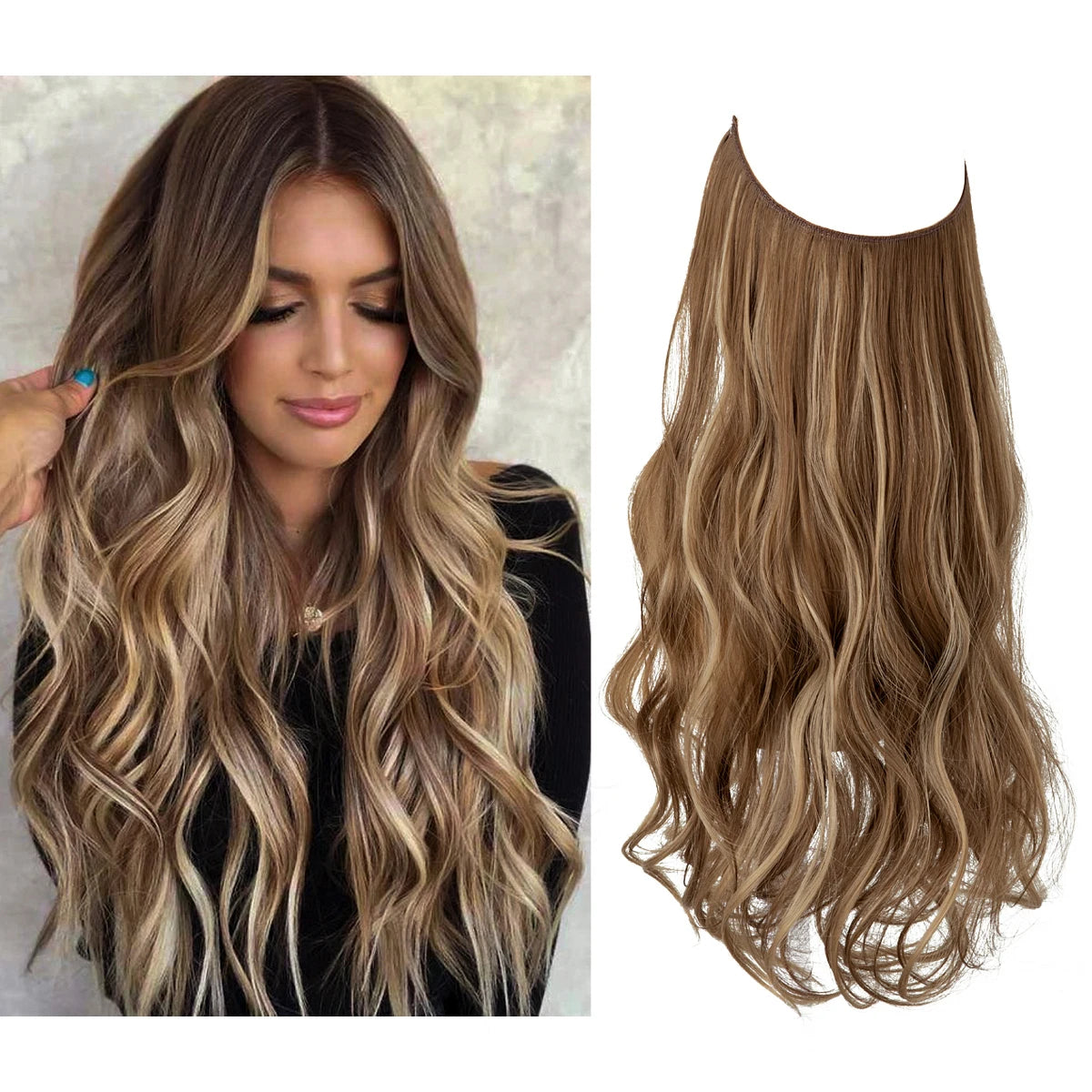 Natural Look Invisible Wire Clip Hair Extensions